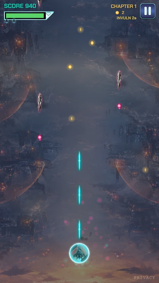 Raven dodges enemy bullets during chapter 1